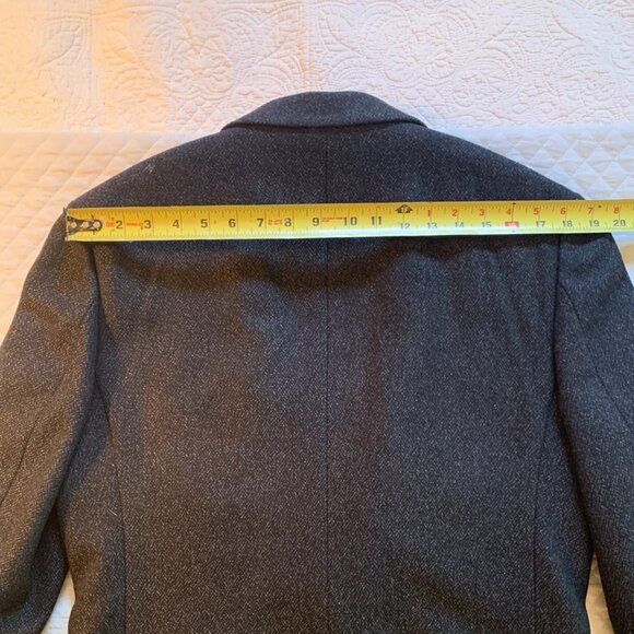 Linea Charcoal Herringbone Blazer w/ Zip Insert, Size L (40-42R) - Picture 12 of 14